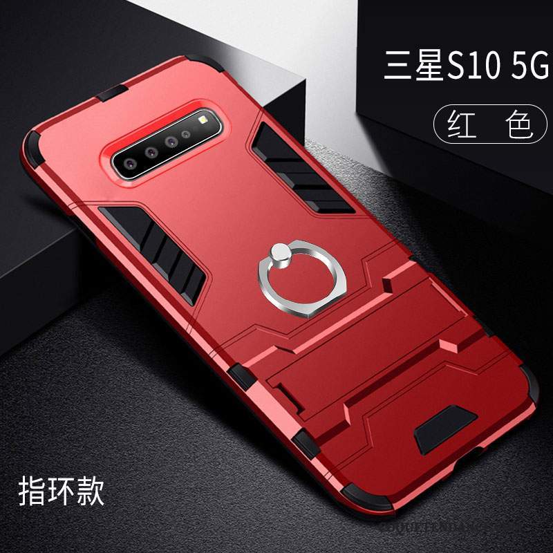 Samsung Galaxy S10 5g Coque Créatif Marque De Tendance Anneau Personnalité Difficile