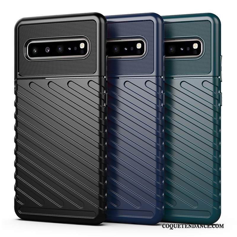 Samsung Galaxy S10 5g Coque Fluide Doux De Téléphone Noir