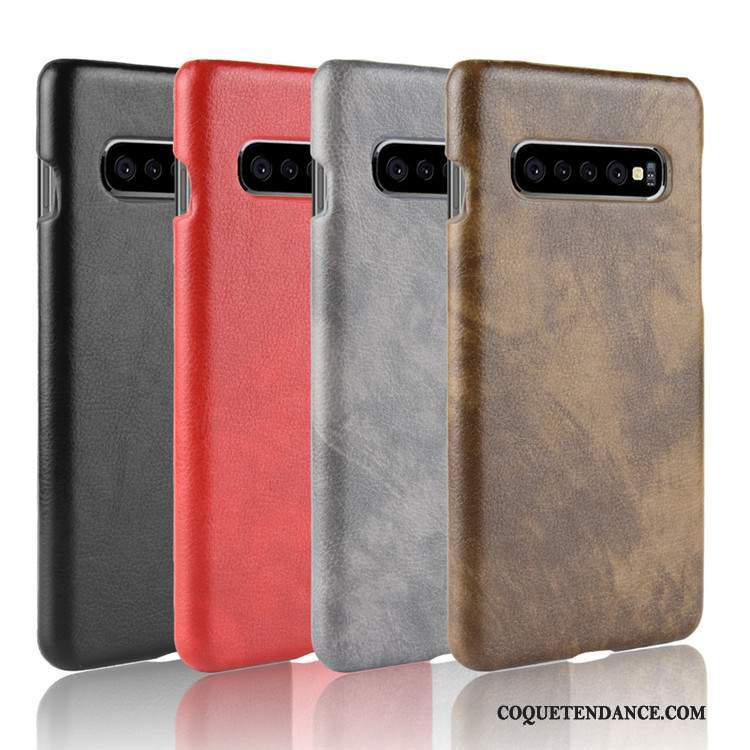 Samsung Galaxy S10 5g Coque Qualité Protection Difficile Cuir Étui