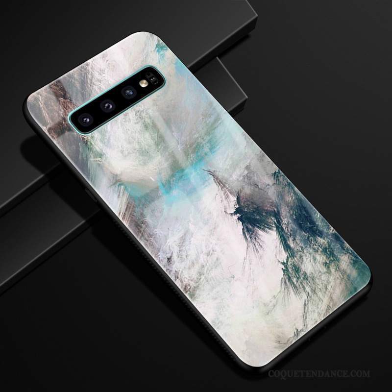 Samsung Galaxy S10+ Coque Blanc Luxe Protection Ciel Étoilé Étui