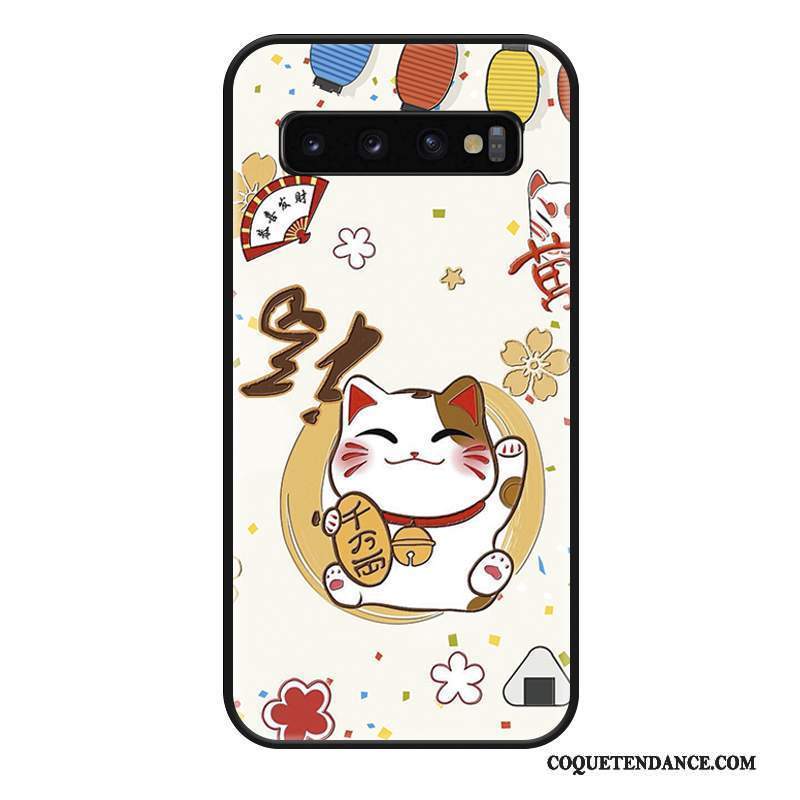 Samsung Galaxy S10+ Coque Chat Charmant Incassable Tout Compris Protection