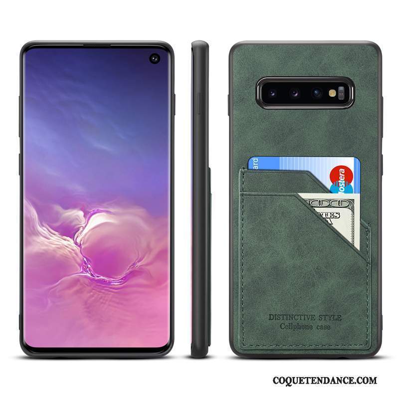 Samsung Galaxy S10 Coque Cuir Véritable Protection Incassable Étui De Téléphone