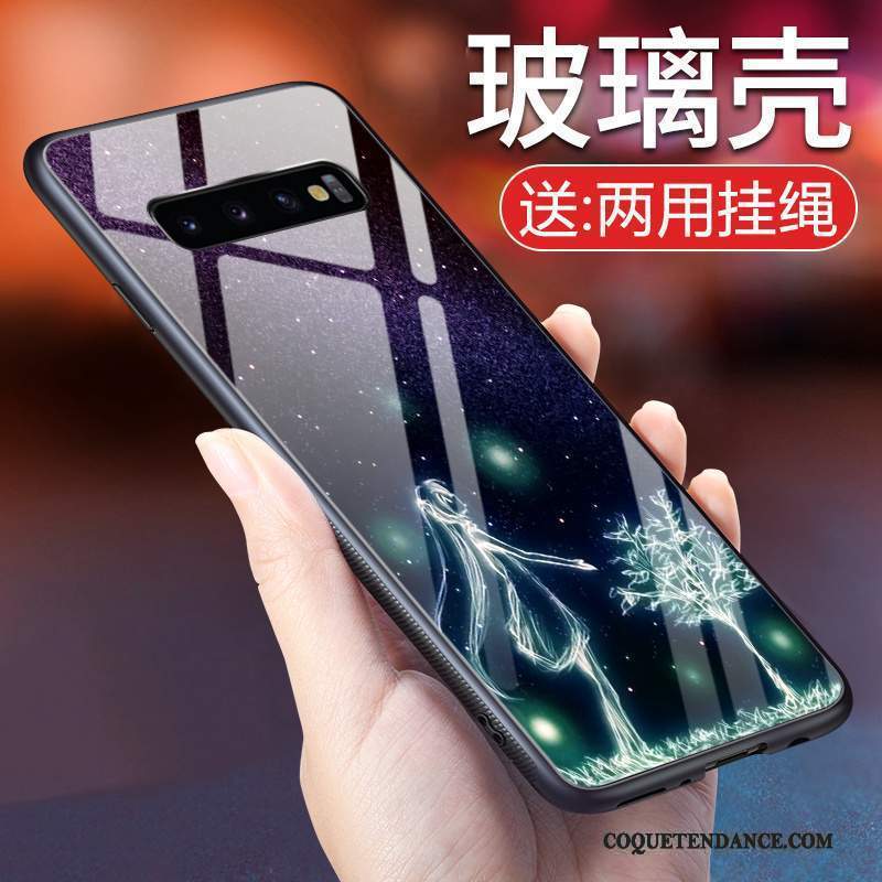 Samsung Galaxy S10 Coque Fluide Doux Protection Simple Verre Trempé