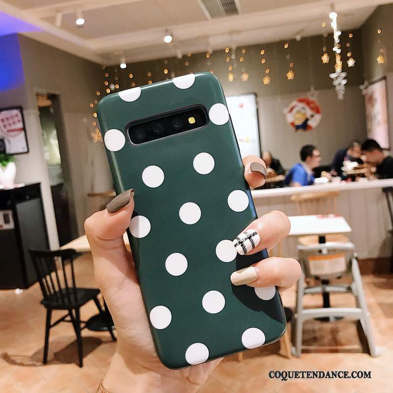 Samsung Galaxy S10 Coque Net Rouge Vert Tendance Silicone Étui