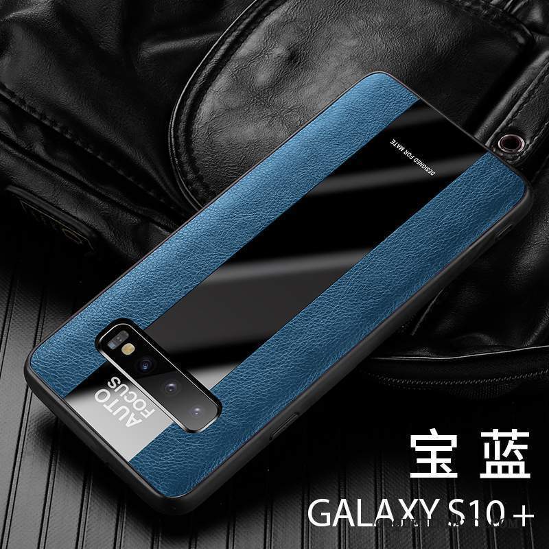 Samsung Galaxy S10+ Coque Nouveau Membrane Très Mince Anneau Bleu