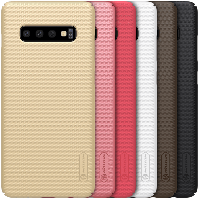 Samsung Galaxy S10+ Coque Rose Délavé En Daim Étui De Téléphone Incassable