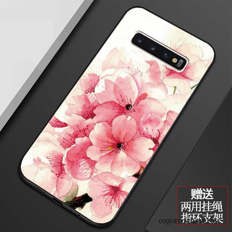 Samsung Galaxy S10 Coque Tendance Silicone Rose Incassable Tout Compris