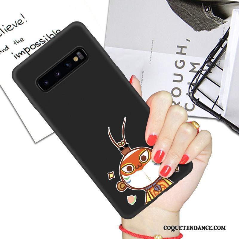 Samsung Galaxy S10 Coque Tendance Étui Silicone Noir Protection