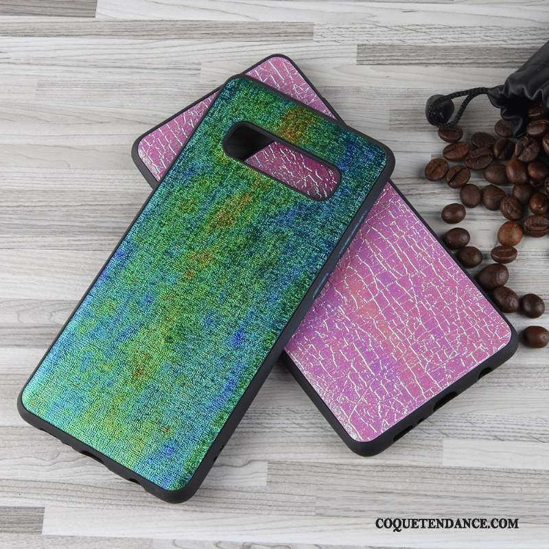 Samsung Galaxy S10+ Coque Tout Compris Fluide Doux Vert De Téléphone