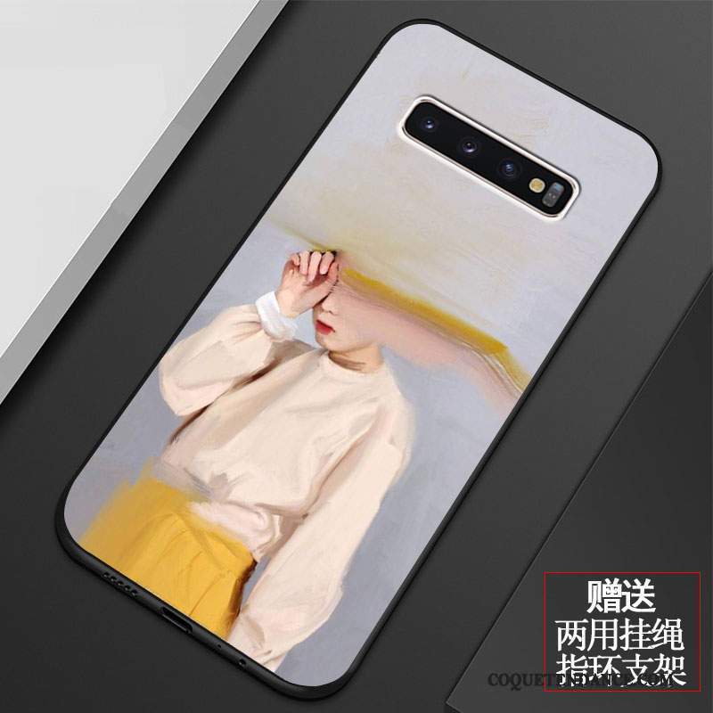 Samsung Galaxy S10 Coque Tout Compris Jaune Charmant Dessin Animé Protection