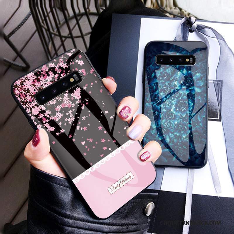 Samsung Galaxy S10 Coque Verre Trempé Créatif Tout Compris Art Tendance