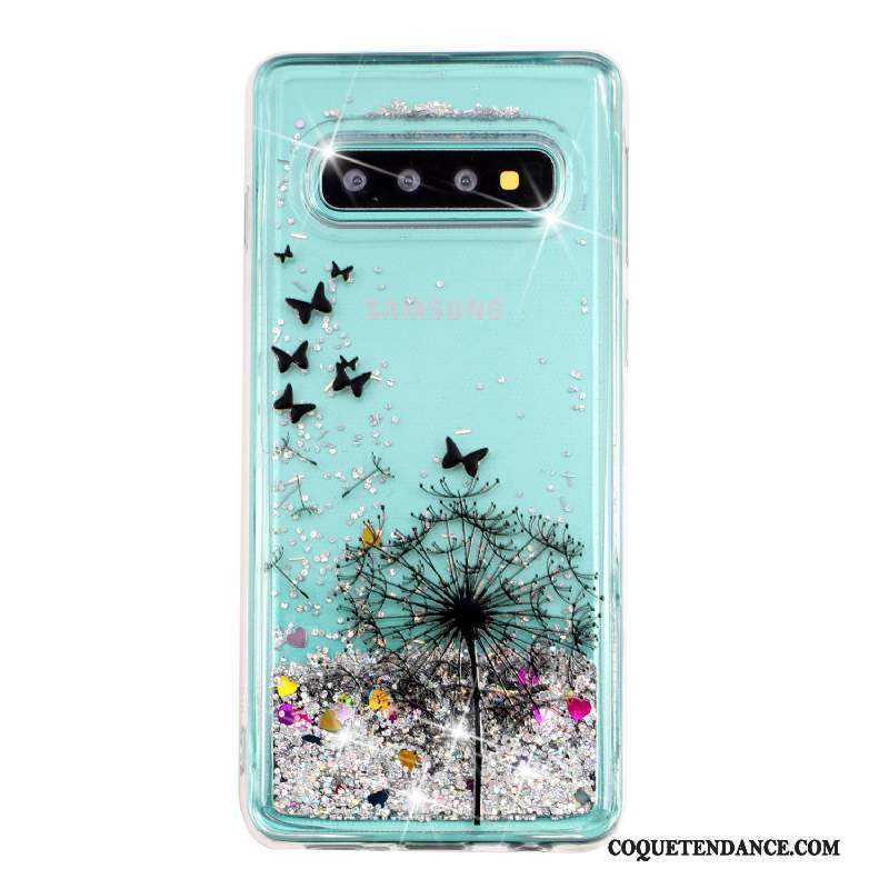 Samsung Galaxy S10+ Coque Étui Transparent Quicksand Protection De Téléphone