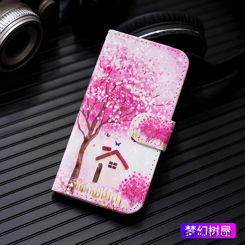 Samsung Galaxy S10 Lite Coque Étui En Cuir Peinture Rose Créatif De Téléphone