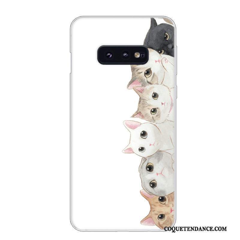 Samsung Galaxy S10e Coque Art Étui Incassable Blanc Tendance