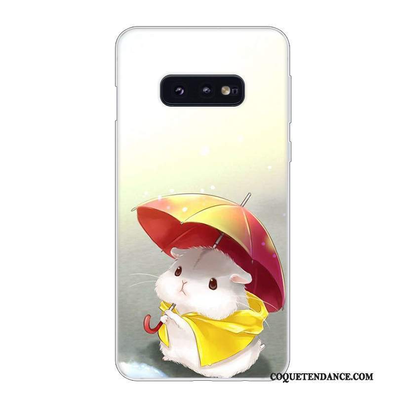 Samsung Galaxy S10e Coque Incassable Rouge Blanc Protection Étui