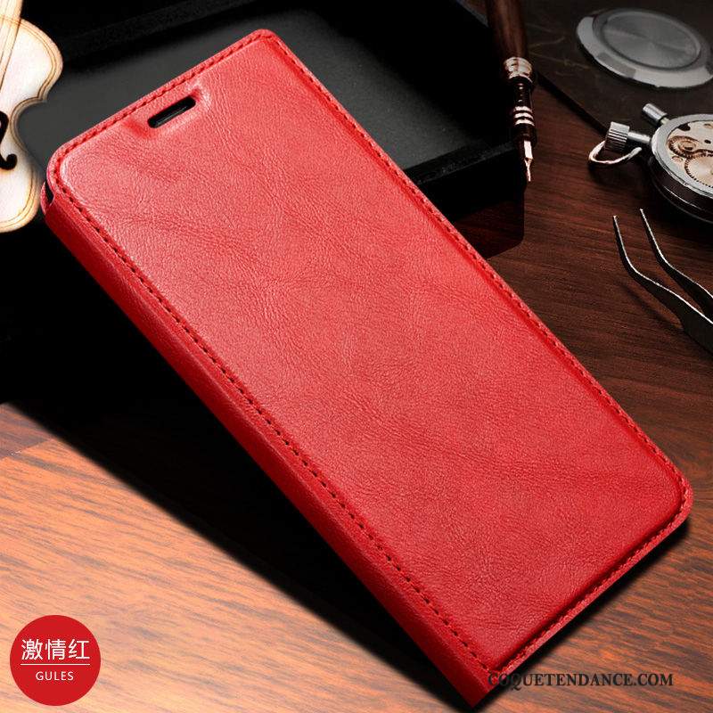 Samsung Galaxy S20 Coque Cuir Véritable Étui En Cuir Business Protection Rouge