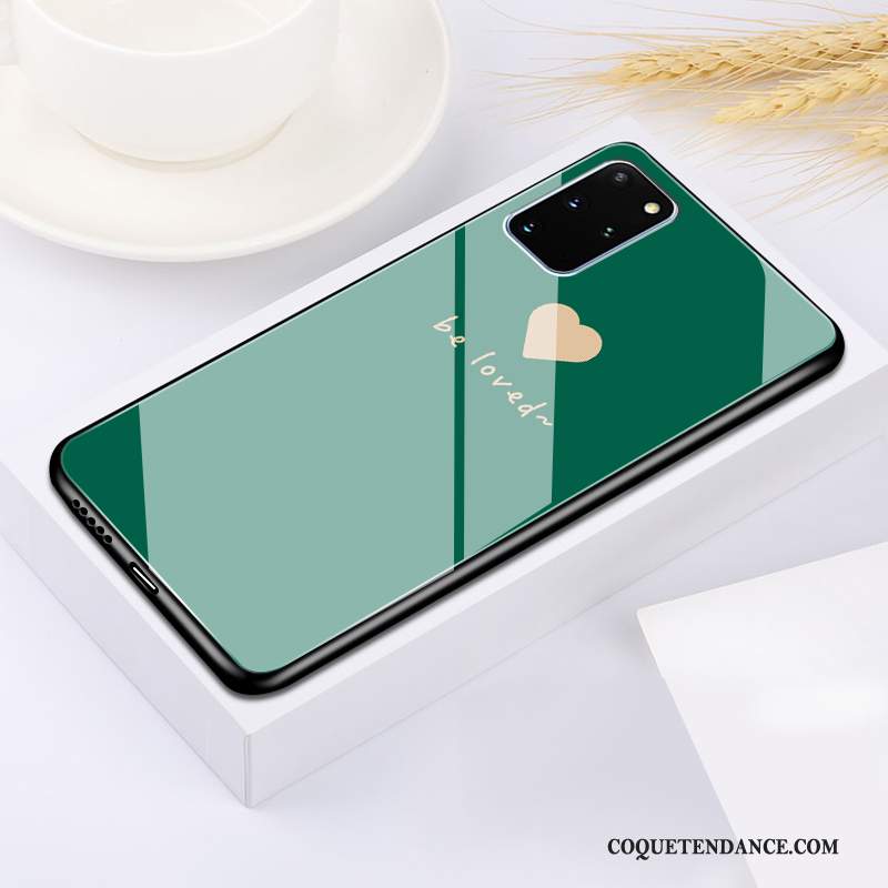 Samsung Galaxy S20+ Coque Dessin Animé Amoureux Verre Protection Étui