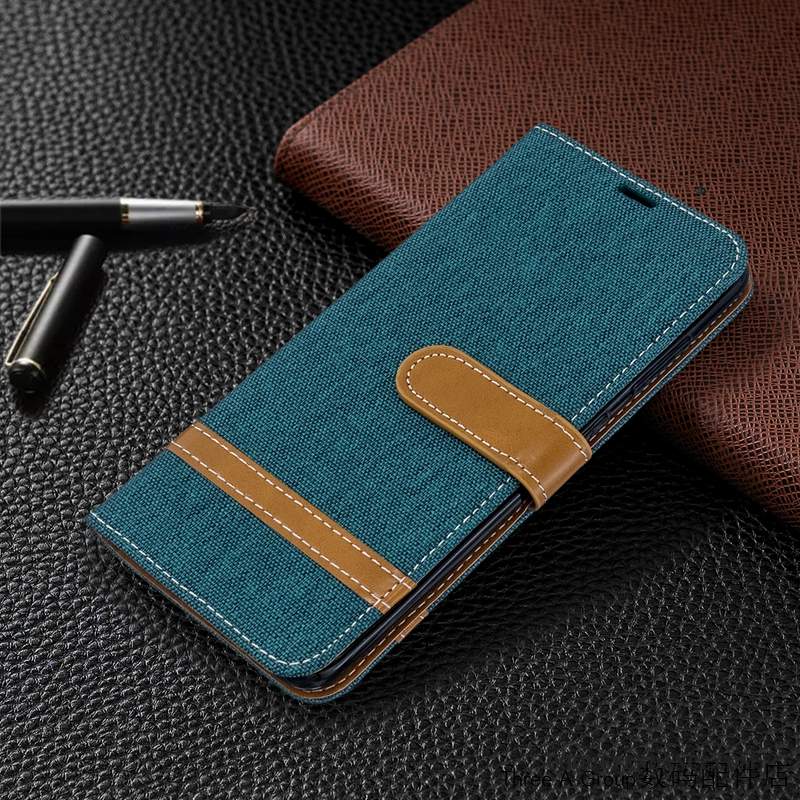 Samsung Galaxy S20+ Coque Protection Tissu Denim Incassable Bleu