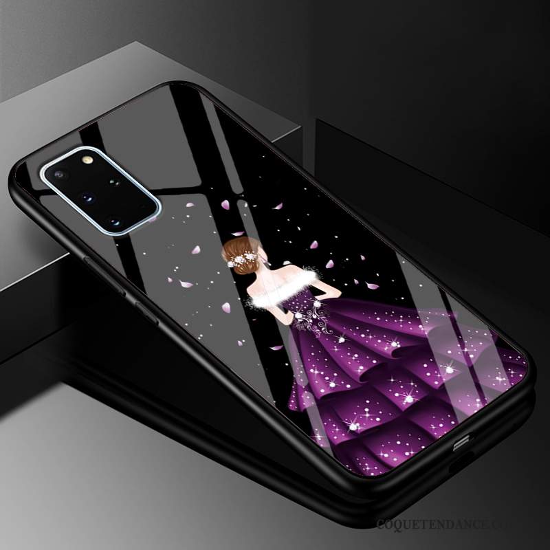 Samsung Galaxy S20+ Coque Violet De Téléphone Silicone Verre Étui