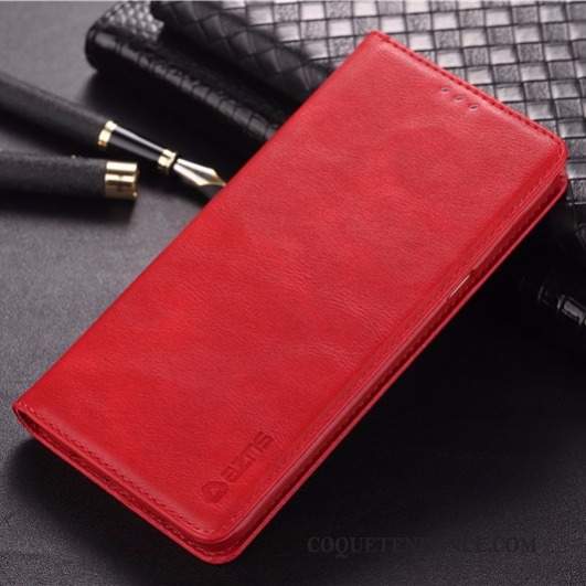 Samsung Galaxy S20 Coque Étui Rouge Incassable De Téléphone Étui En Cuir