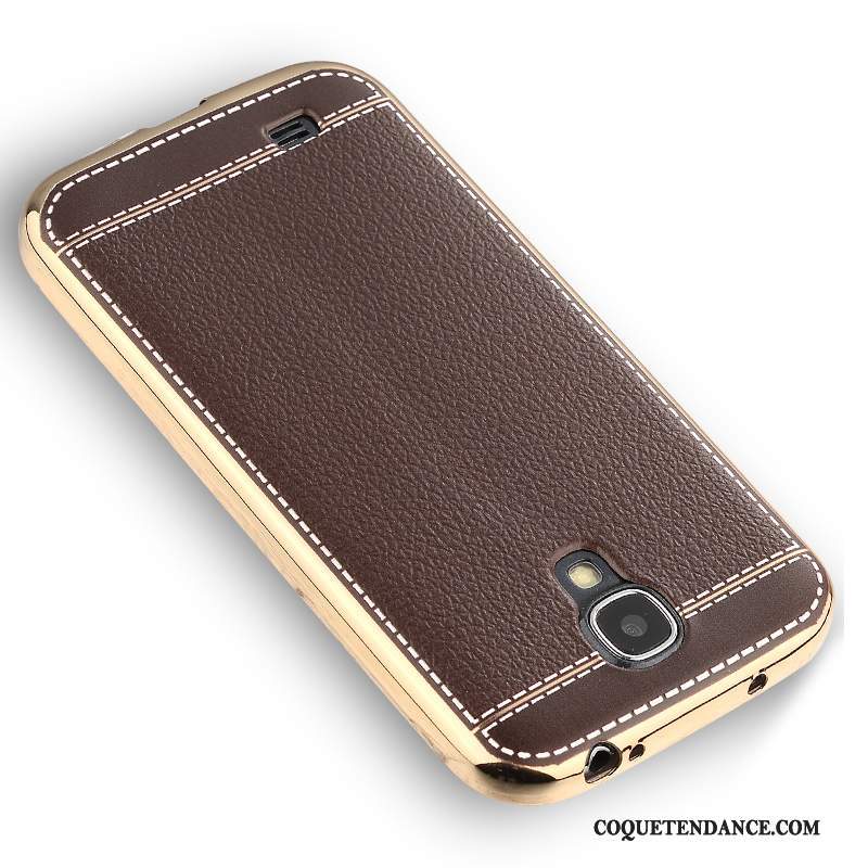 Samsung Galaxy S4 Coque Protection Fluide Doux De Téléphone Marron Silicone