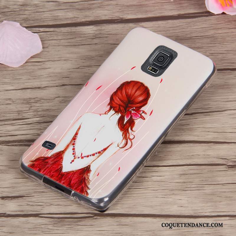 Samsung Galaxy S5 Coque Fluide Doux De Téléphone Silicone Étui Rouge