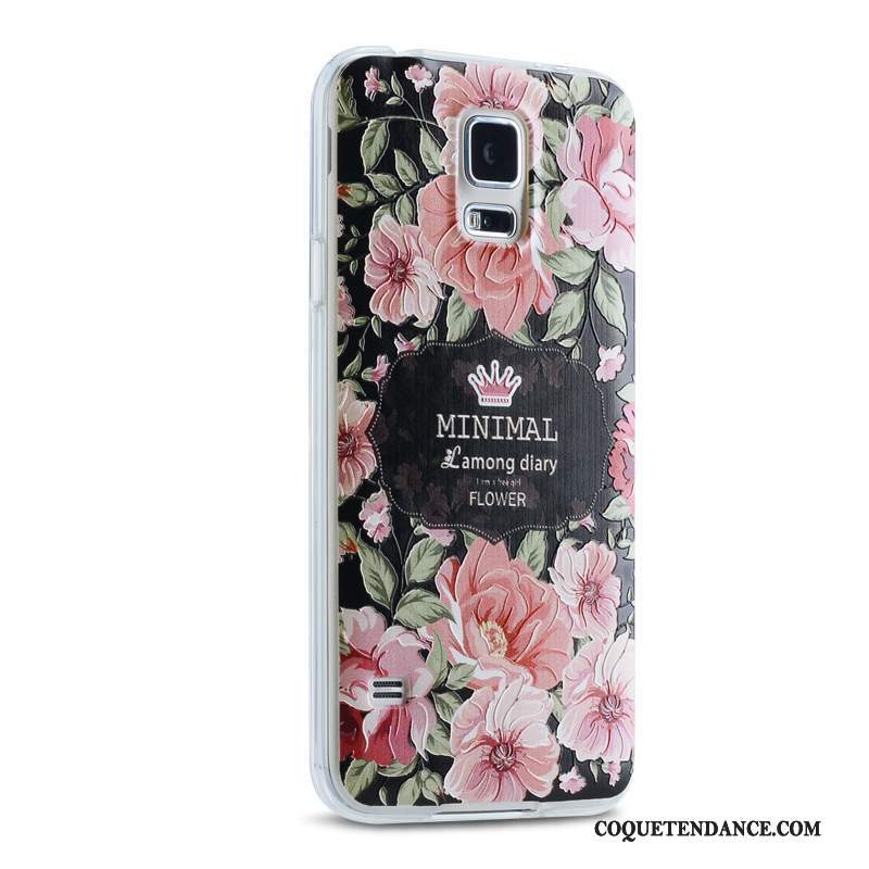 Samsung Galaxy S5 Coque Étui Tendance Rose Fluide Doux De Téléphone