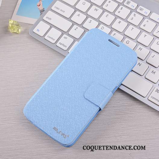 Samsung Galaxy S6 Coque De Téléphone Bleu Clair Clamshell Protection Étui