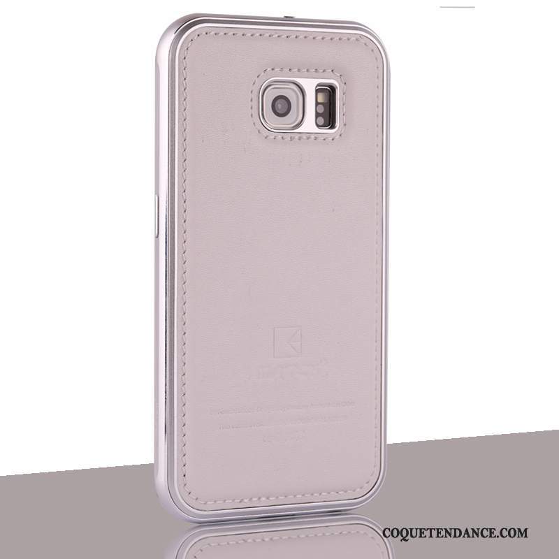 Samsung Galaxy S6 Coque Métal Border Étui Gris