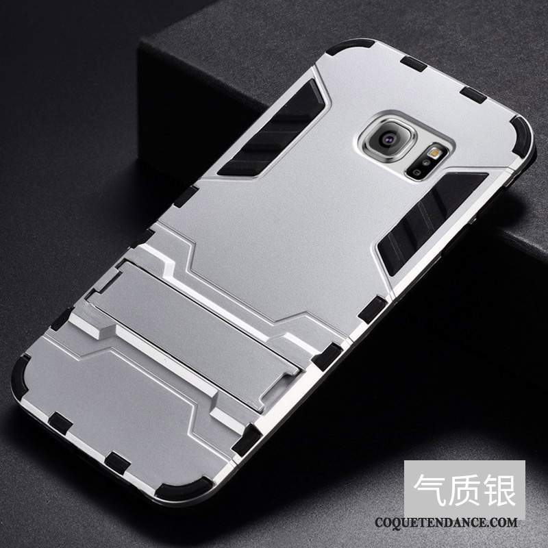 Samsung Galaxy S6 Edge Coque Argent Tout Compris Étui Incassable De Téléphone