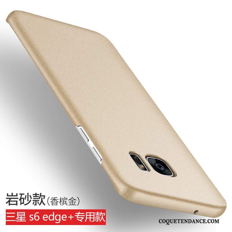 Samsung Galaxy S6 Edge + Coque Or Incassable Délavé En Daim Étui Protection