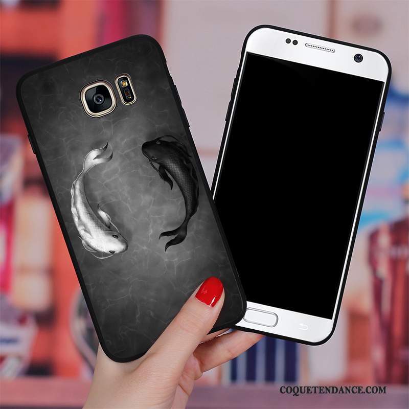 Samsung Galaxy S6 Edge + Coque Ornements Suspendus Tout Compris Gris Incassable Amoureux