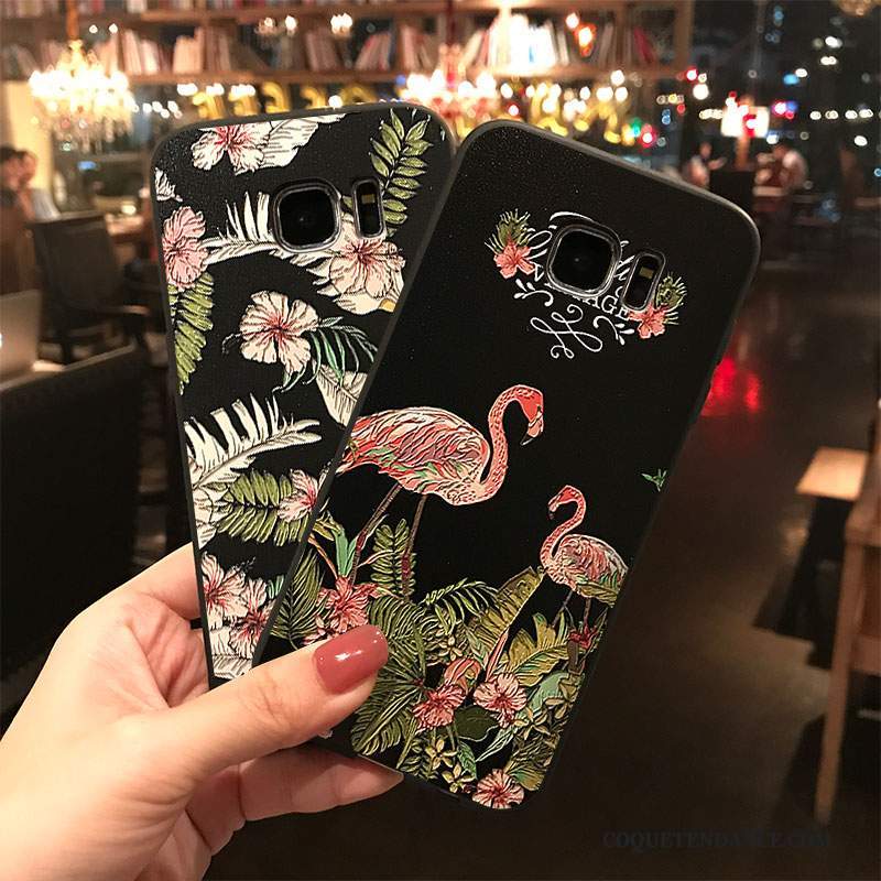 Samsung Galaxy S7 Coque De Téléphone Tout Compris Silicone Multicolore Fleur