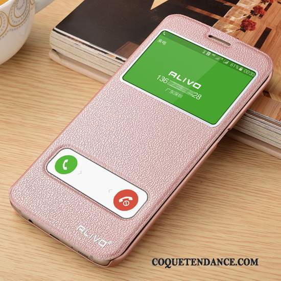 Samsung Galaxy S7 Coque Étui En Cuir Rose Incassable Tendance Protection