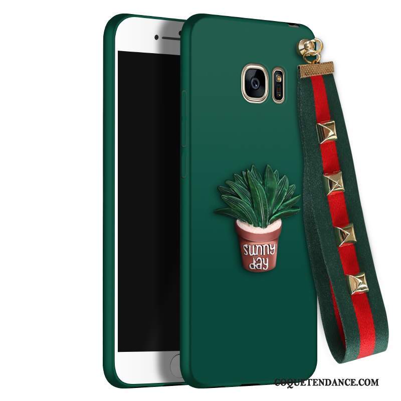 Samsung Galaxy S7 Edge Coque De Téléphone Vert Foncé Tendance Protection Incassable