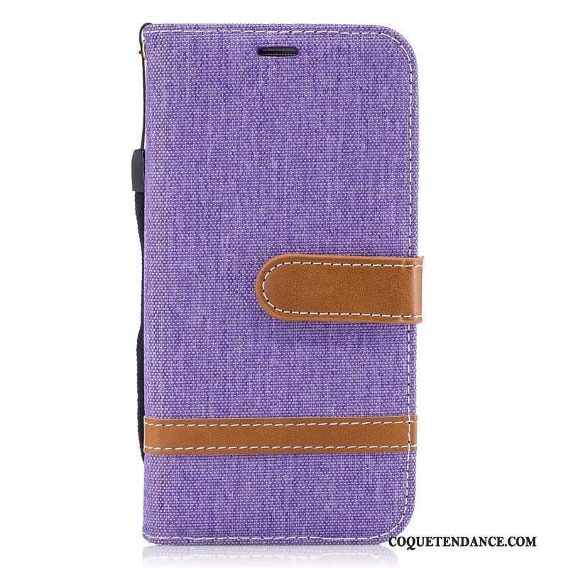 Samsung Galaxy S7 Edge Coque En Denim Clamshell Nouveau Violet