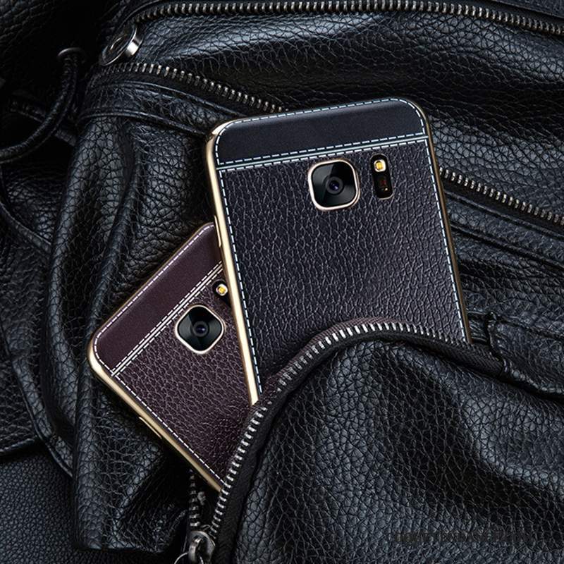 Samsung Galaxy S7 Edge Coque Noir Étui Tout Compris De Téléphone Incassable