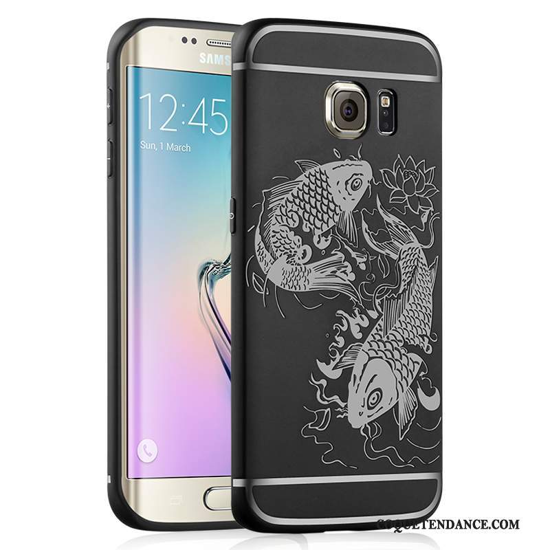 Samsung Galaxy S7 Edge Coque Étui Silicone Protection Incassable Noir