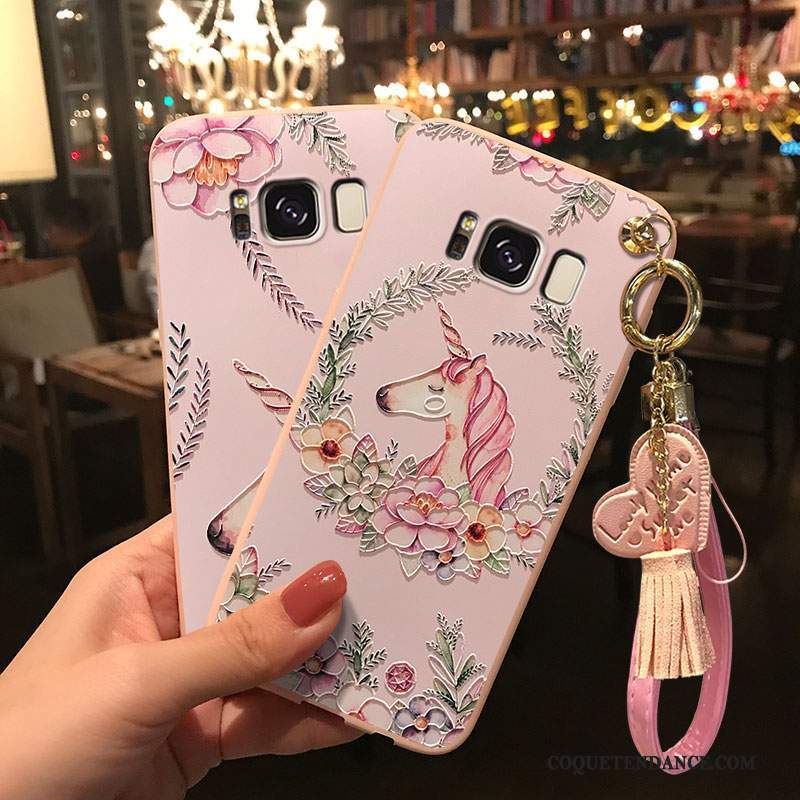 Samsung Galaxy S7 Edge Coque Étui Tendance Rose Fluide Doux De Téléphone