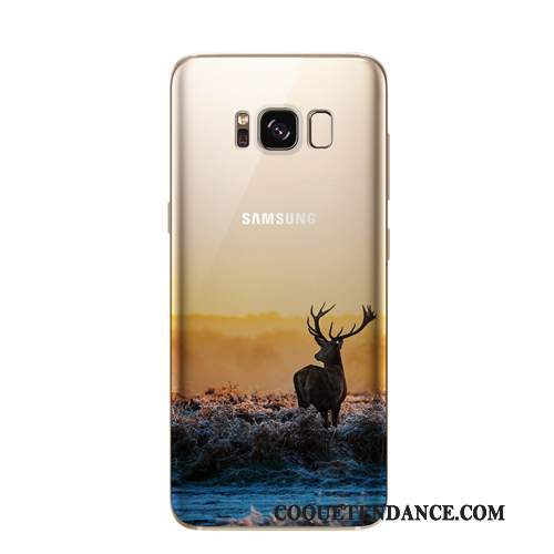 Samsung Galaxy S8+ Coque Créatif Fluide Doux Étui Jaune Accessoires