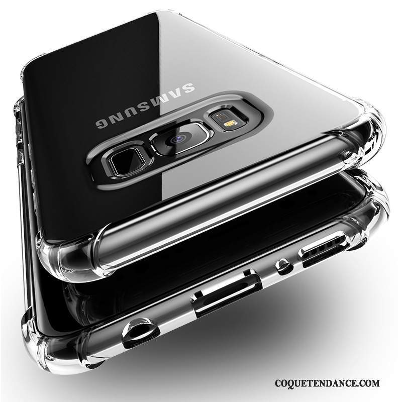 Samsung Galaxy S8+ Coque Incassable Argent Mince Protection Transparent