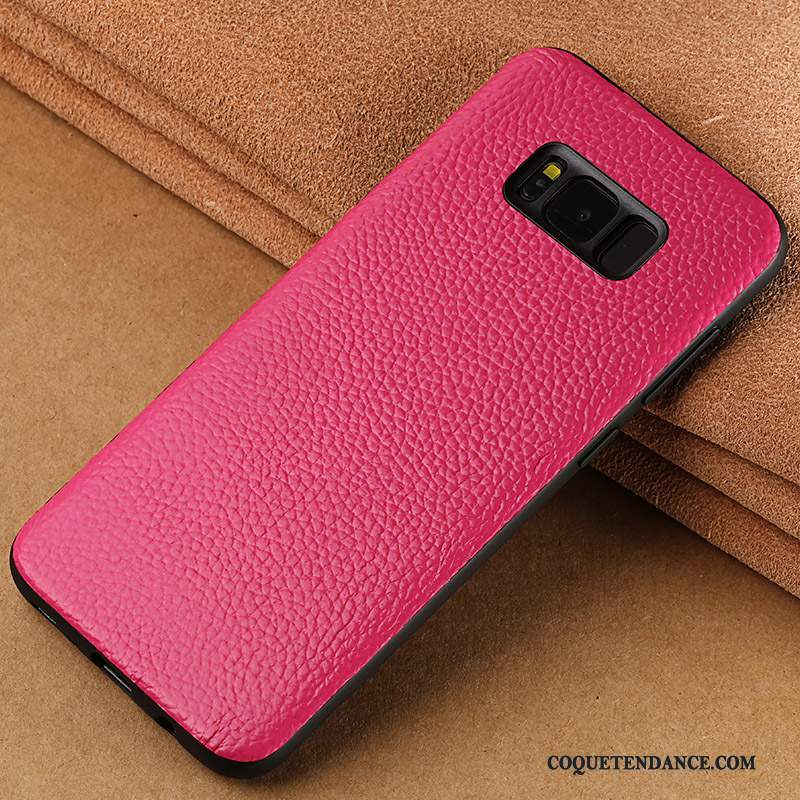 Samsung Galaxy S8+ Coque Incassable Fluide Doux Personnalité Cuir Véritable Protection