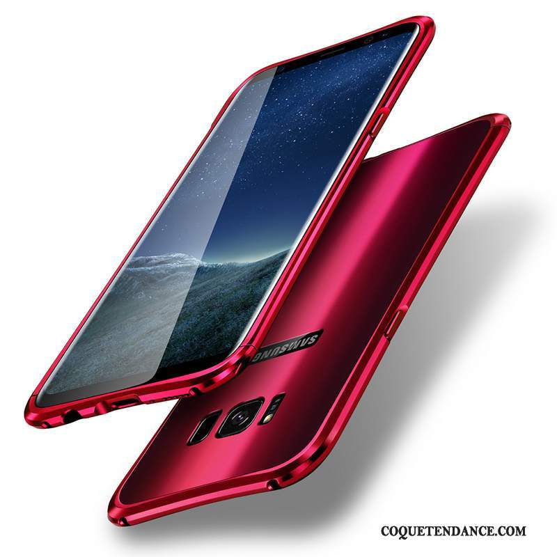 Samsung Galaxy S8 Coque Métal Personnalité Protection De Téléphone Rouge