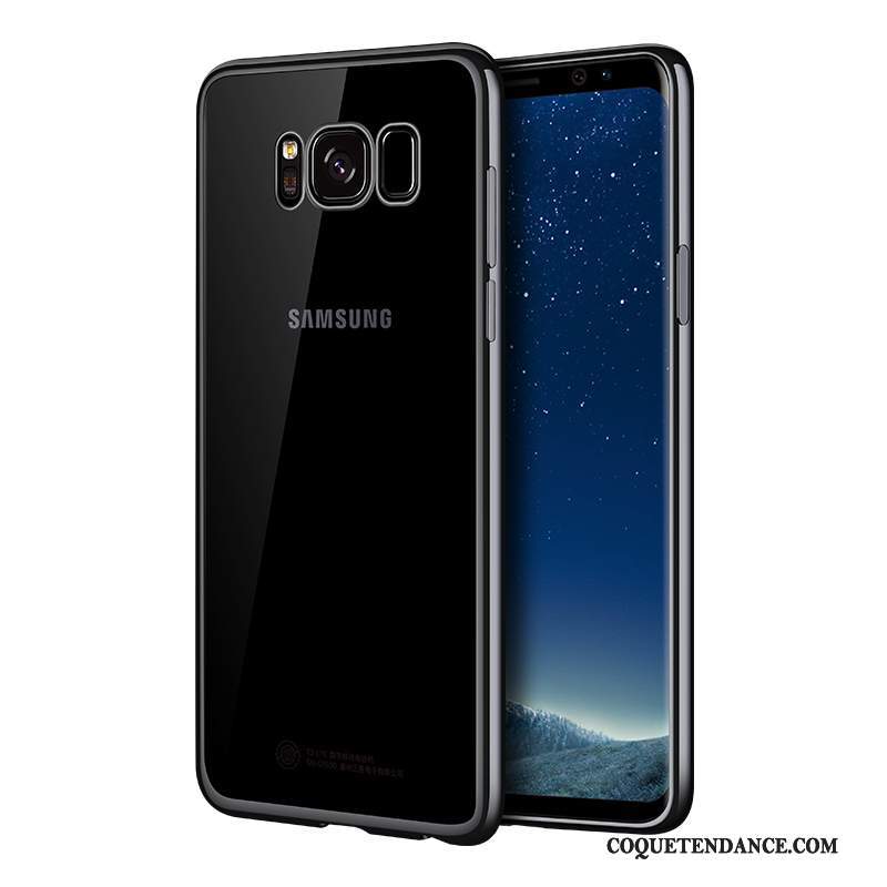 Samsung Galaxy S8+ Coque Noir Tendance Protection Silicone