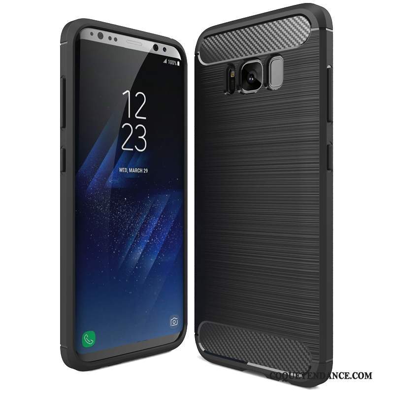 Samsung Galaxy S8 Coque Protection Soie Noir De Téléphone