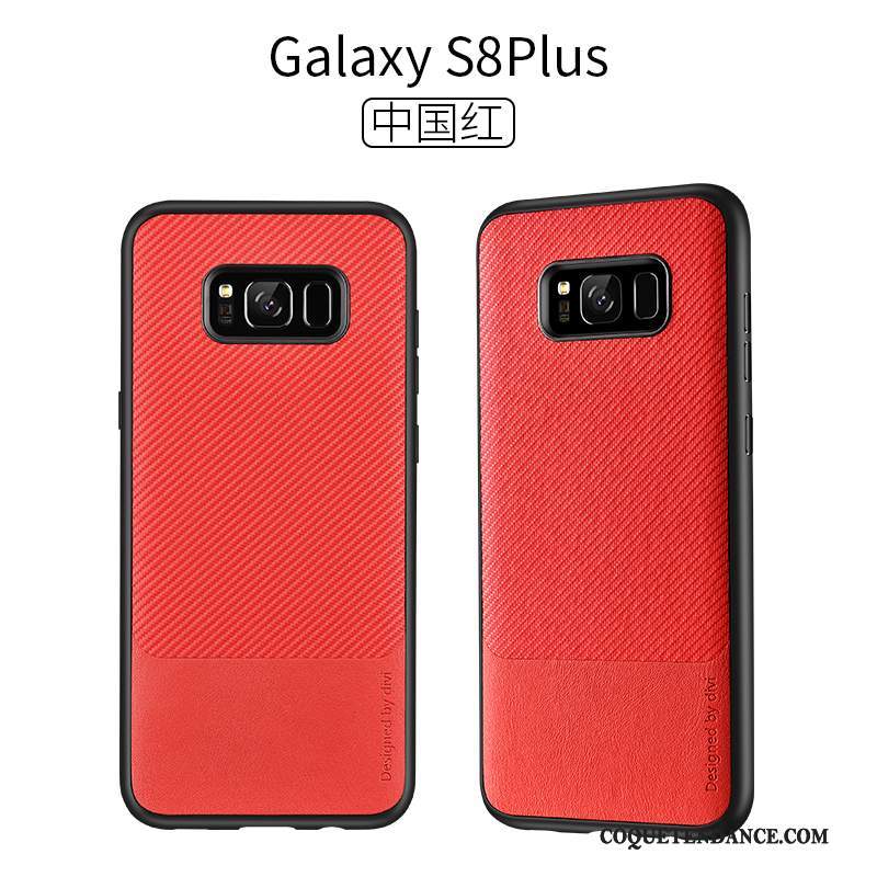 Samsung Galaxy S8+ Coque Rouge Créatif Délavé En Daim Tout Compris De Téléphone