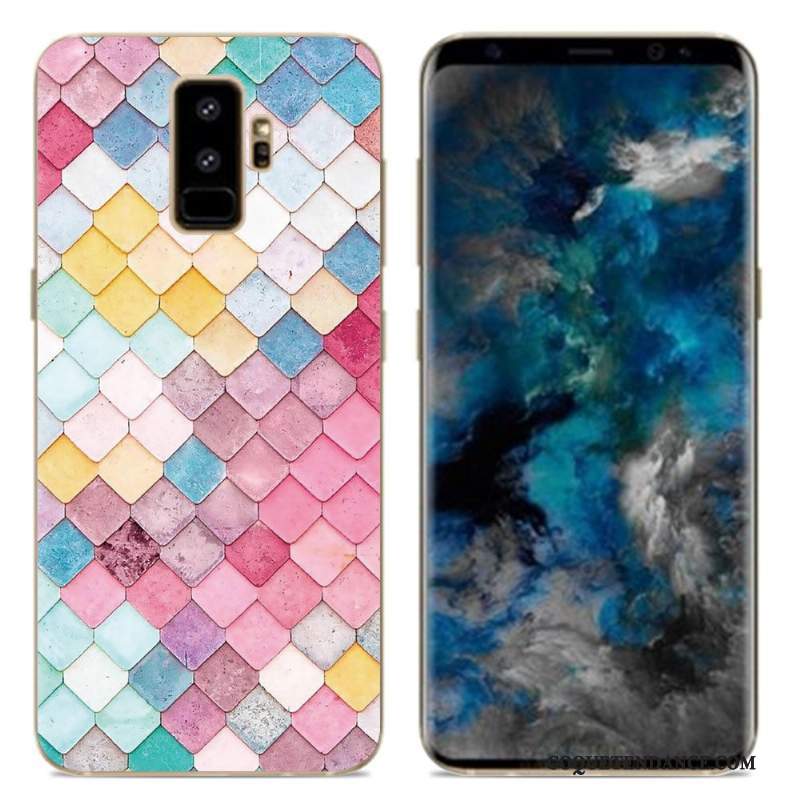 Samsung Galaxy S9 Coque Créatif Dessin Animé Fluide Doux De Téléphone Multicolore