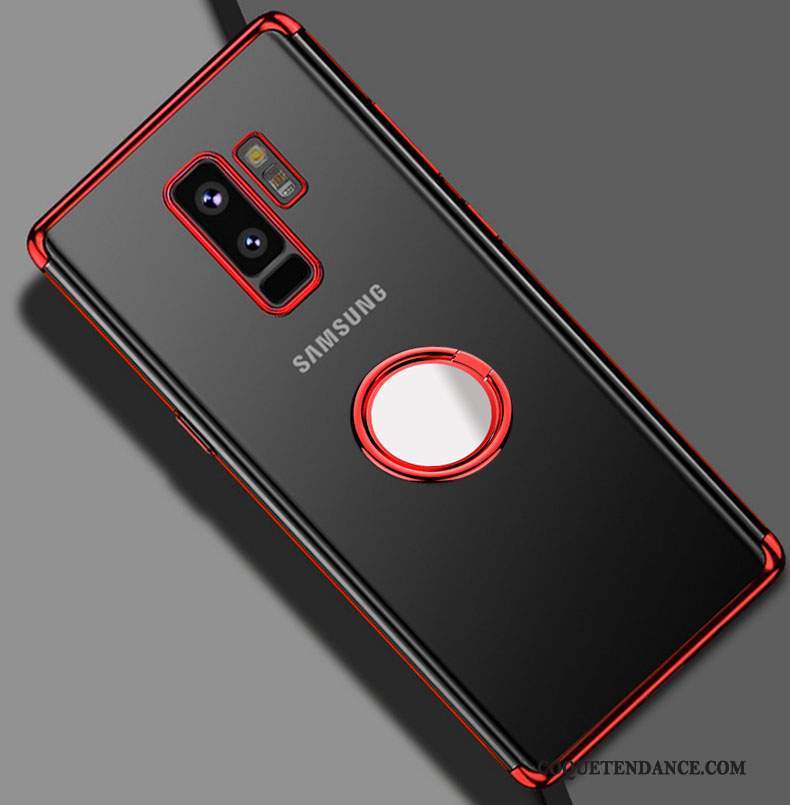 Samsung Galaxy S9+ Coque De Téléphone Magnétisme Rouge Brillant Étui