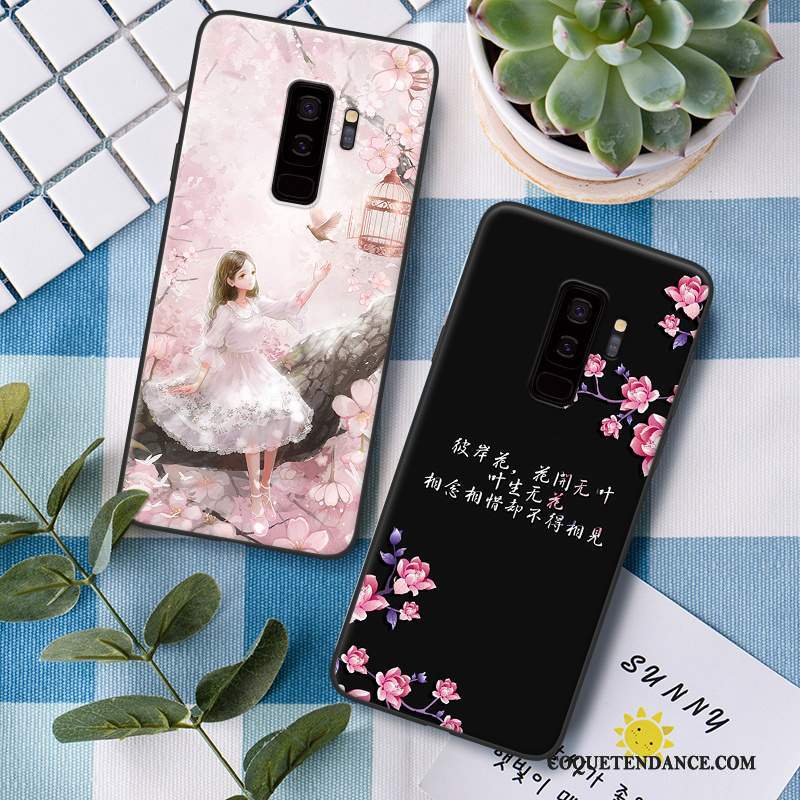 Samsung Galaxy S9 Coque Frais Protection Incassable Rose Délavé En Daim