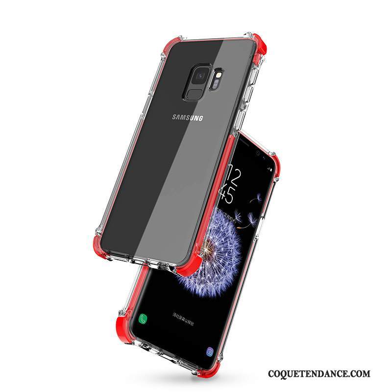 Samsung Galaxy S9+ Coque Incassable Tout Compris Rouge Étui Silicone